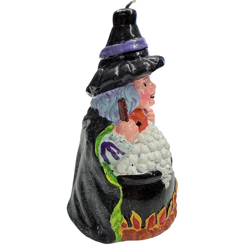 Christopher‎ Radko Witch Cauldron Candle OS Multicolor Like New Halloween Decor
